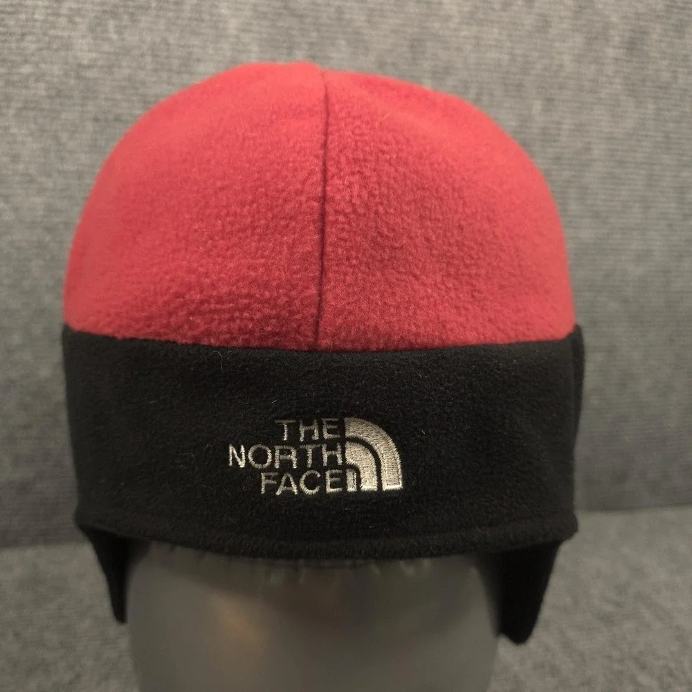 The North Face Beanie Hat Mens Large Red Gore Windstopper‎ Fleece Ski Winter